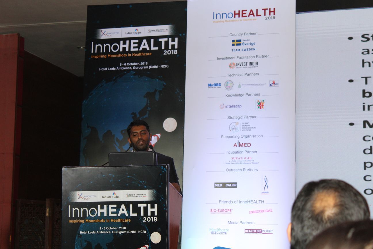 4.-Dhananjay-KVN-presents-his-innovation-on-voxel-base-analysis-for-pediatric-brain-mapping-in-the-Young-innovators-award-session-at-InnoHEALTH-2018