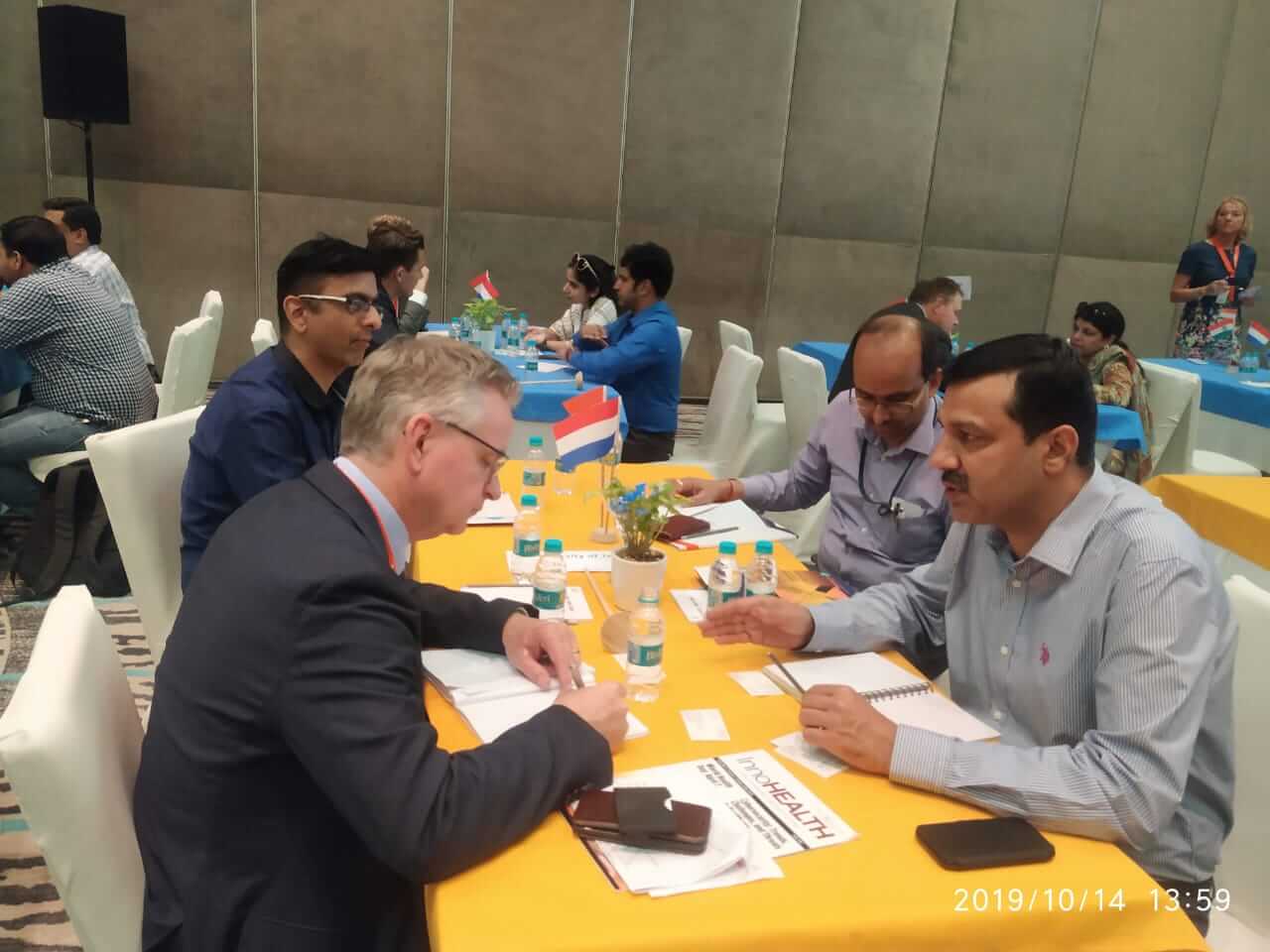 B2B meeting of Public Health Foundation of India representatives at the summit organised by CII in collaboration with the Netherlands