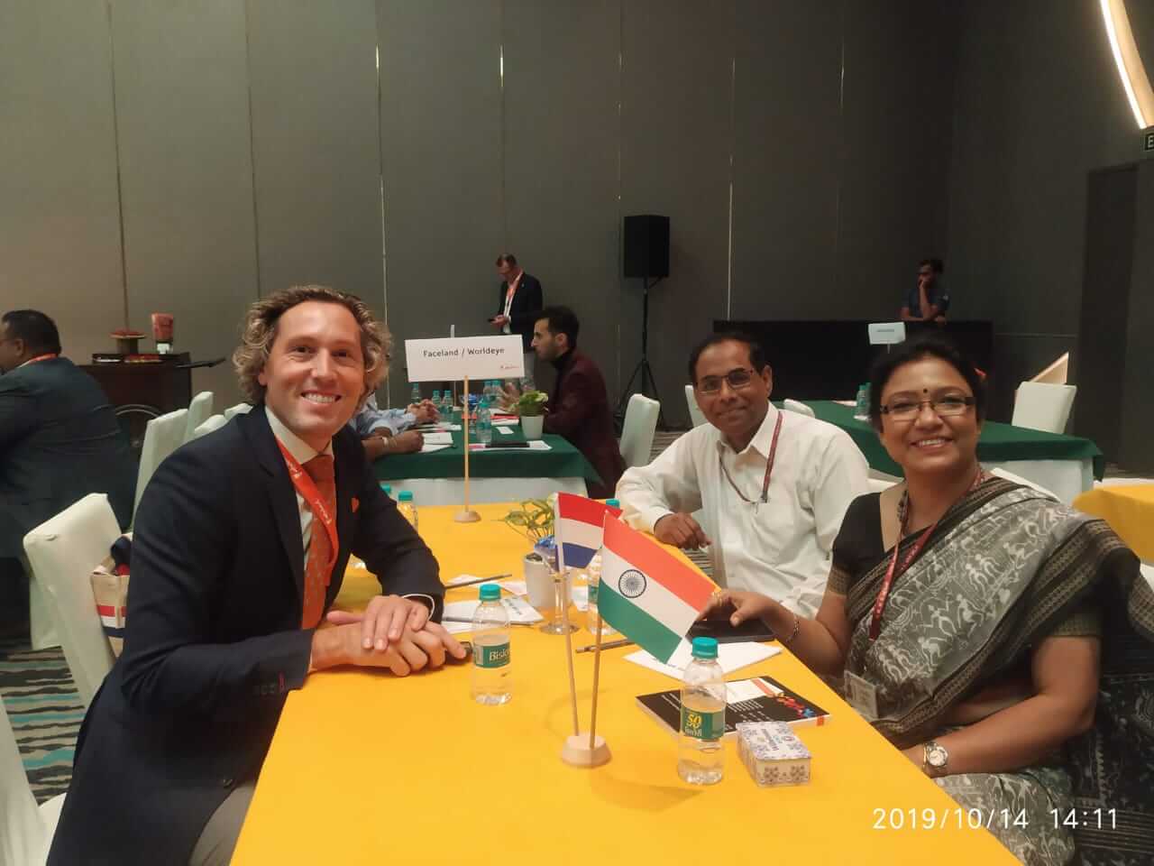B2B meeting with Faceland representative Bart and AIIMS representatives at the summit organised by CII in collaboration with the Netherlands